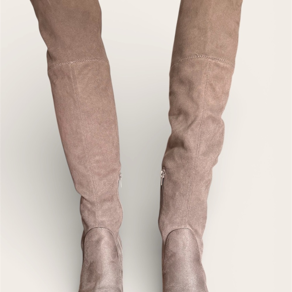 Kelly & Katie Taupe Over the Knee Boots